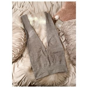 Light Grey Ribbed Leggings